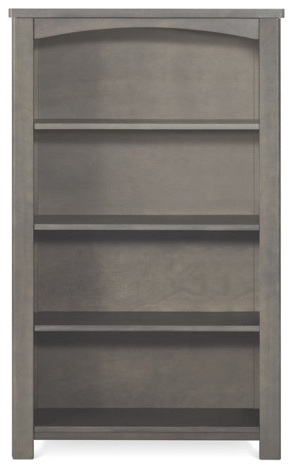 Transitional Bookcase, Wooden Construction With 4 Spacious Shelves, Dapper Gray