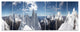 Beautiful Summit Panorama, Landscape Canvas Art Print, 83"x32", 7 Panels