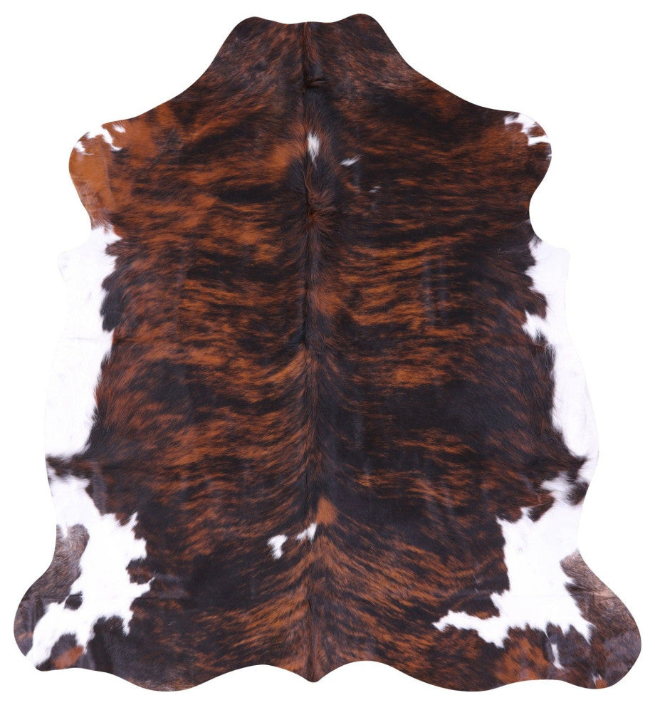 6' 7" X 6' 4" Brindle Natural Cowhide Rug C2365