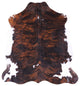 6' 7" X 6' 4" Brindle Natural Cowhide Rug C2365
