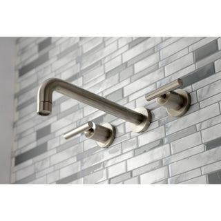 KS8028CML Two-Handle Wall Mount Tub Faucet, Brushed Nickel