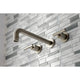 KS8028CML Two-Handle Wall Mount Tub Faucet, Brushed Nickel