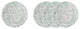 Claro Dusty Floral Salad Plate Set of 4