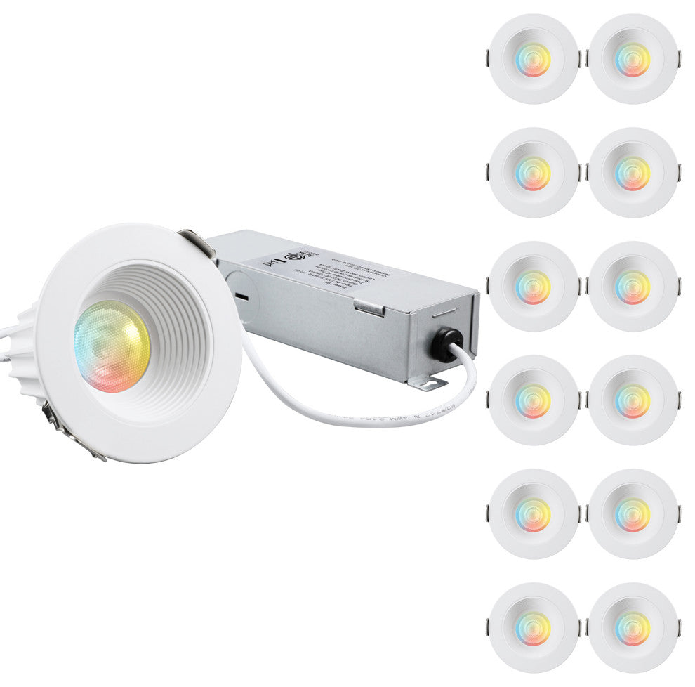 12-Pack 4W LED Spotlights, 3000K Warm White, Low Voltage AC/DC 12V