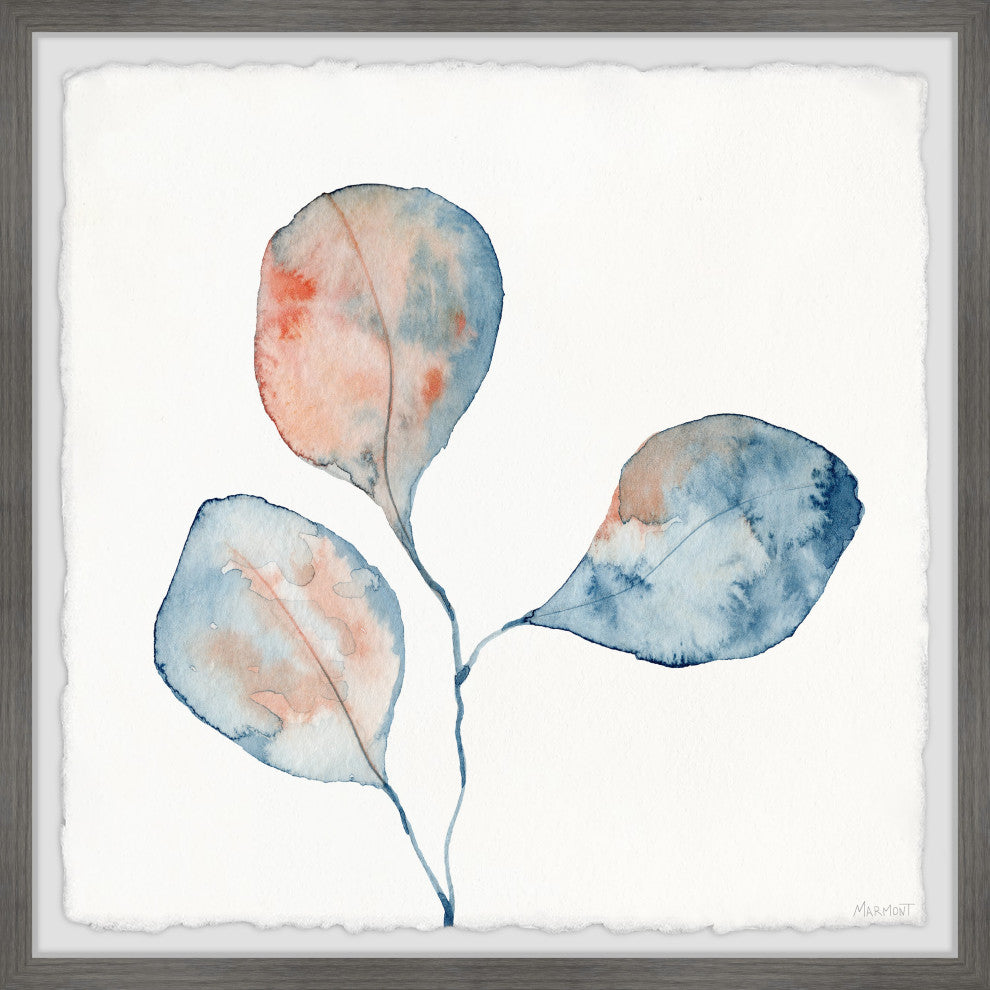 "Marine Leaf" Framed Painting Print, 24x24