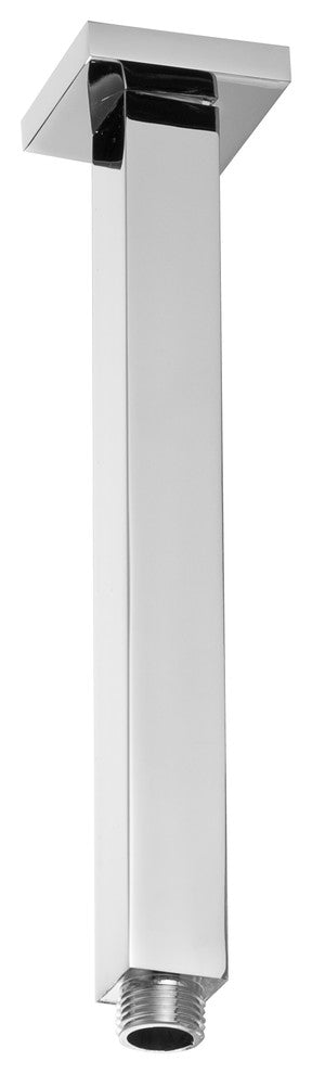 1/2" Ips X 9" Square Ceiling Mounted Arm With Flange In Polished Chrome