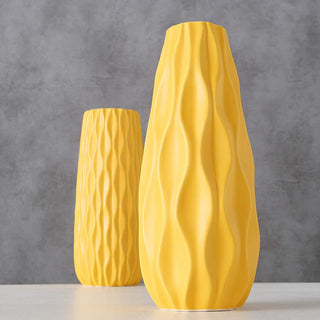 2 Piece Scandi Pop-Yellow Vases