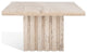 Safavieh Couture Olivia Square Travertine Accent Table Off White