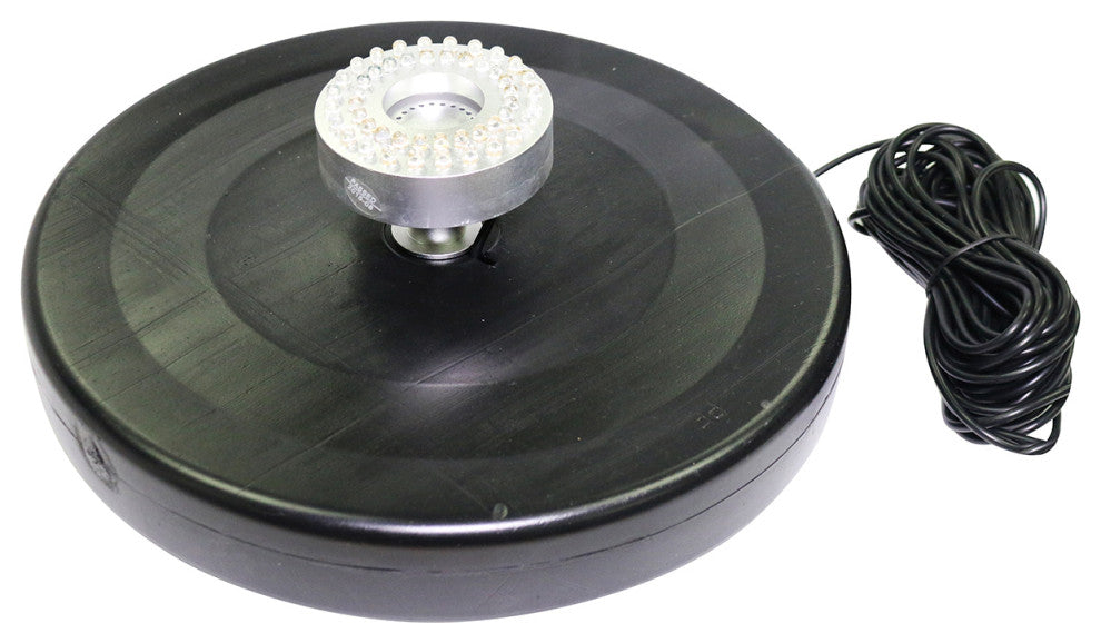 398 GPH Pump 48 LED Light Floating Spray Fountain, Black