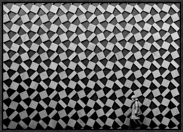 "Pattern" Framed Canvas Giclee by Koji Tajima, 23x16"