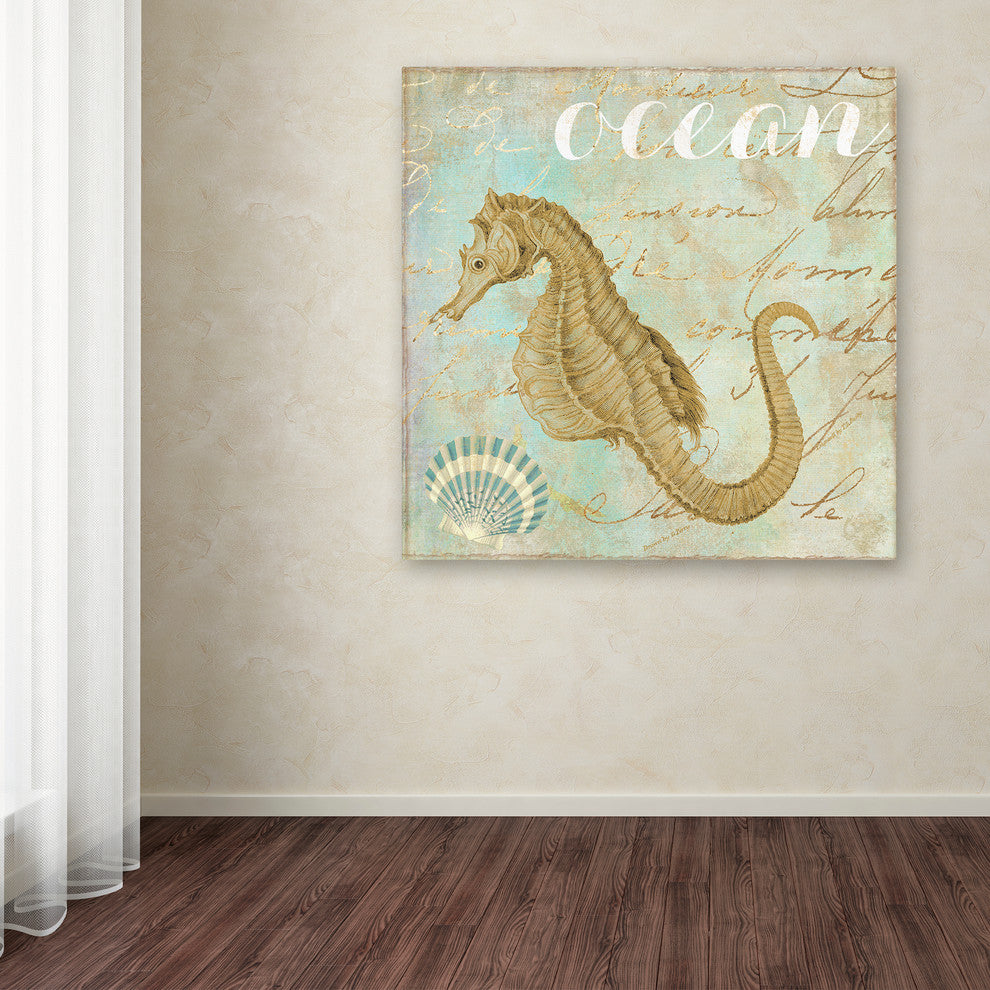 Color Bakery 'Turquoise Beach III' Canvas Art, 35"x35"
