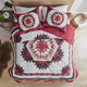 Woolrich Compass Cabin Style Cotton 3-Piece Quilt Set, Red
