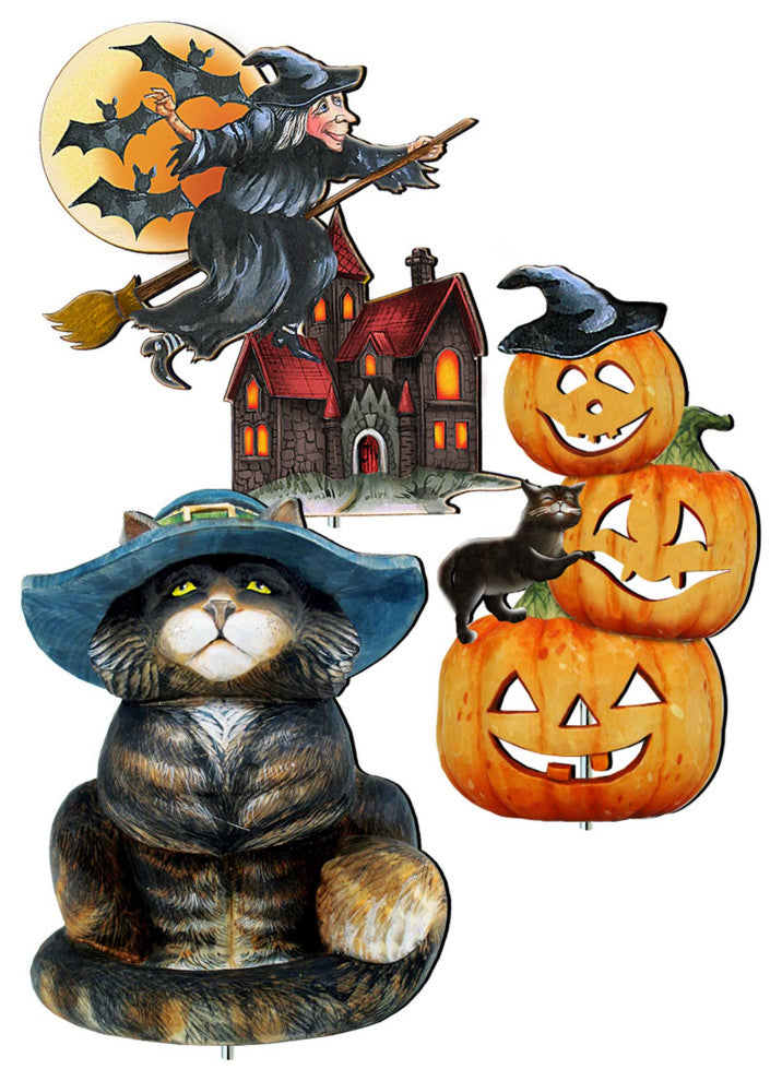 Halloween Wooden Walkway Set of 3
