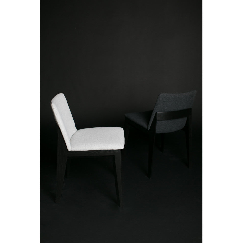 Mid - Century Modern Deco Ash Dining Chair Charcoal - M2 - Grey