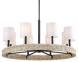 Uttermost 21393 Faiyam 8 Light 37"W Ring Chandelier - Multi-Colored