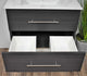 Napa 30" Modern Floating Bathroom Vanity With Round Handles Cabinet Only, Black Ash