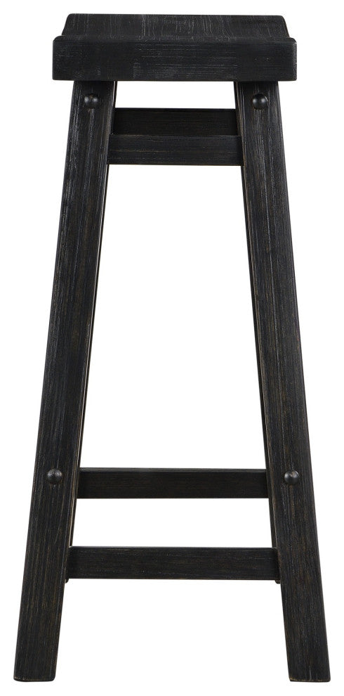 Sonoma Saddle Seat Counter Stool, Black Charcoal, Counter Height, Single