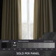 Ginger Bellino Blackout Room Darkening Curtain Single Panel, 50"x84"
