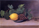 Raphaelle Peale Lemon and Grapes, 21"x28" Wall Decal