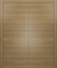 Sliding Closet Bypass Doors 72 x 80 & Hardware | Planum 0010 Honey Ash