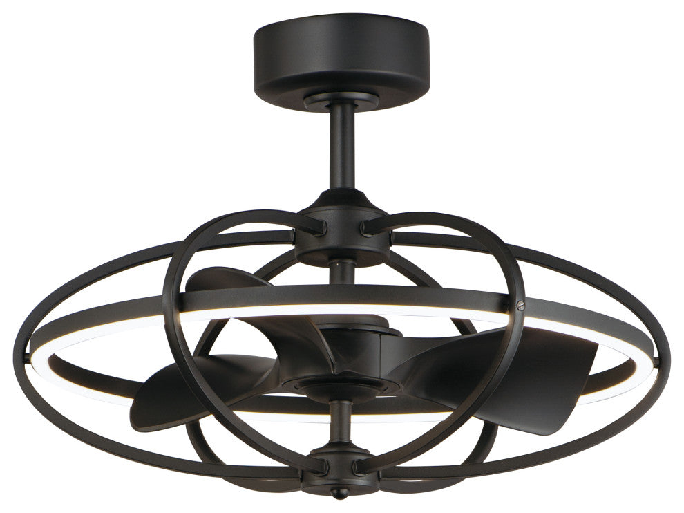 Maxim Corona Fan 22 LED Corona Fan 22" 3 Blade LED Indoor Ceiling - Black