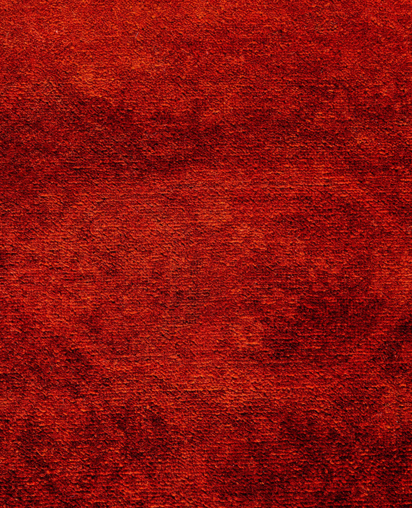 Overdyed One-of-a-Kind Hand-Knotted Area Rug Orange, 8' 2" x 10' 1"