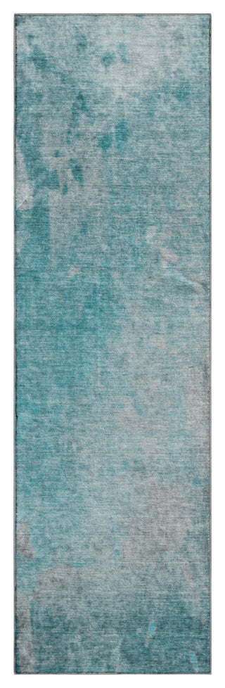Premium Machine Washable Mayfield AMF562 Teal 2'3" x 7'6" Runner Rug