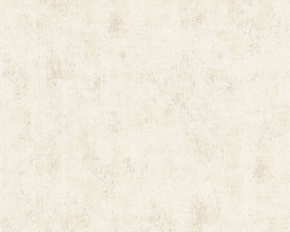 Plain Textured Wallpaper, Random Grainy Spots, Beige Cream Silver, 1 Roll