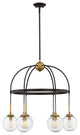 WAREHOUSE OF TIFFANY'S XL6021-5 Hughes 26 in. 6-Light Oil Rubbed Bronze Finish
