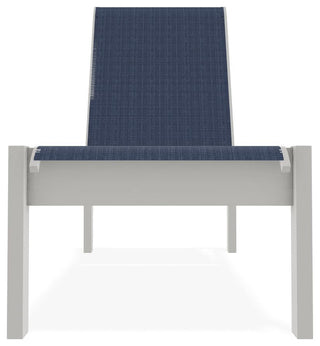 Leeward Sling Stackable Outdoor Chaise Lounge, Mavi/Snow