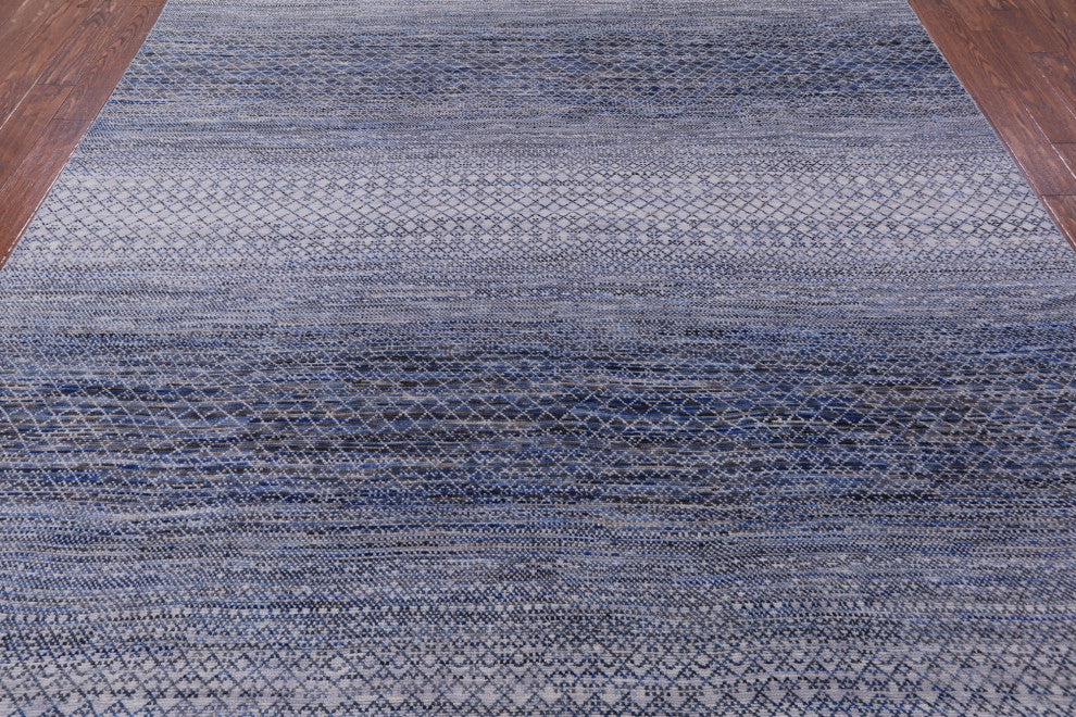 9' 1" X 12' 3" Savannah Grass Handmade Wool Rug - Q13200