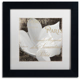 Color Bakery 'Fleurs Blanc II' Art, Black Frame, White Matte, 11"x11"