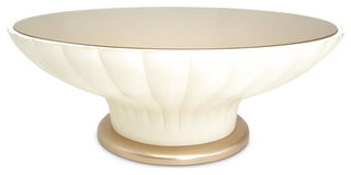 La Rachelle Scalloped Round Cocktail Table - Medium Champagne