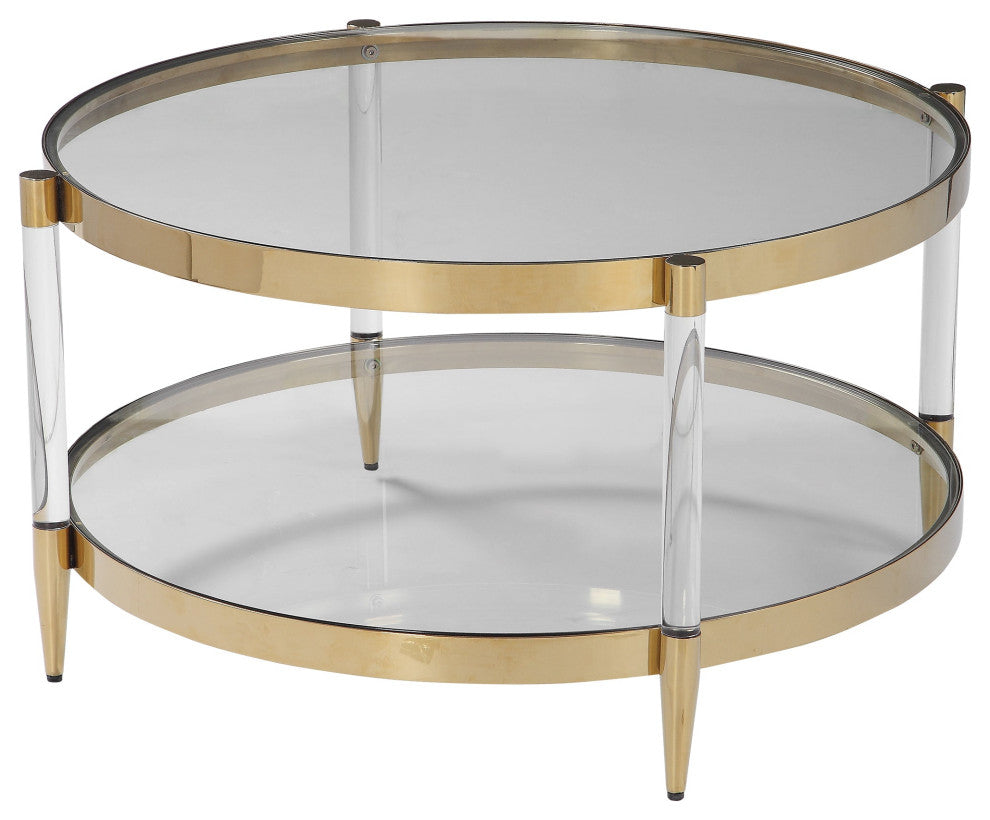 Uttermost Kellen Glass Coffee Table