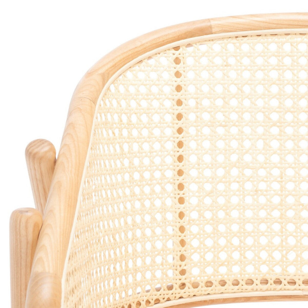 Safavieh Couture Emmy Rattan Back Dining Chair, Natural