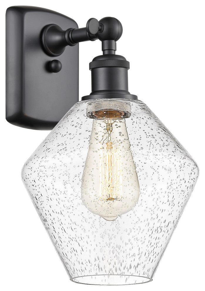 Innovations 516-1W-BK-G654-8-LED 1-Light Sconce, Matte Black