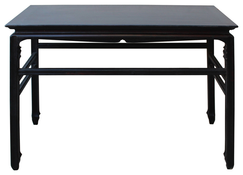 Chinese Dark Brown Huali Rosewood Ming Style Apron Side Altar Table Hcs4531