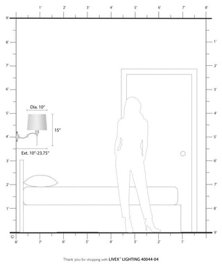 1 Light Black With Brushed Nickel Accent Swing Arm Wall Lamp