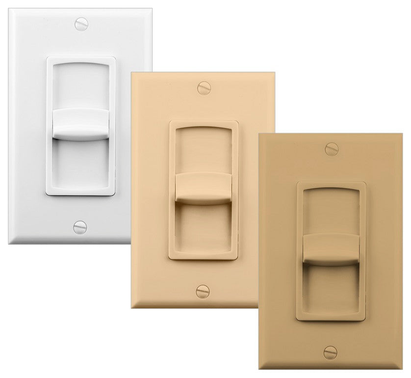 Resistor Based Slider In-Wall Volume Control 150W, White, Almond, Bone