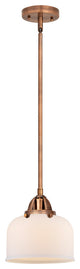 Large Bell Mini Pendant, Antique Copper, Matte White, Matte White