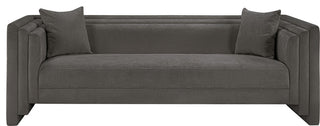 Everett Upholstered Sofa, Grey, Chenille Fabric