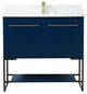 Elegant Decor Sloane Bathroom Vanity Blue