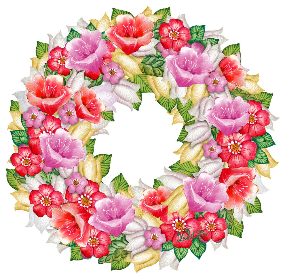 Flowers Summer Wreath Ornament