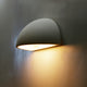 Bates Quarter Sphere Outdoor Wall Light, Bisque Dark Gray, Closed Top