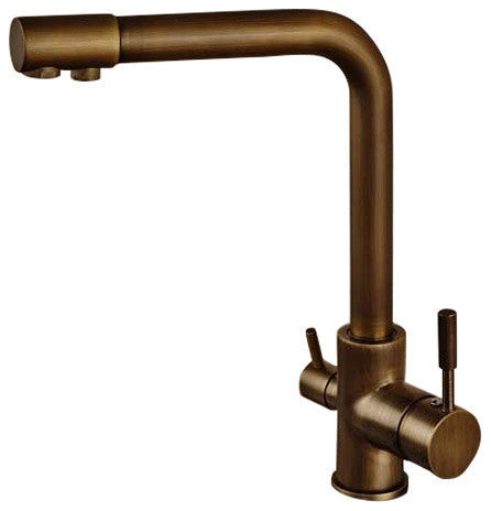 Venice Antique Brass Deck Mounted Kitchen Sink Faucet