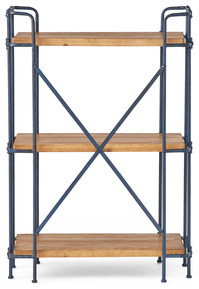 Brooklyn Industrial 3 Shelf Firwood Bookcase