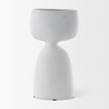 Rylee 11.6H White Ceramic Vase