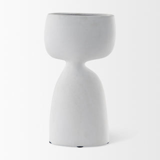 Rylee 11.6H White Ceramic Vase