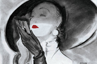 "Hat Lady 1" Painting Print on Wrapped Canvas