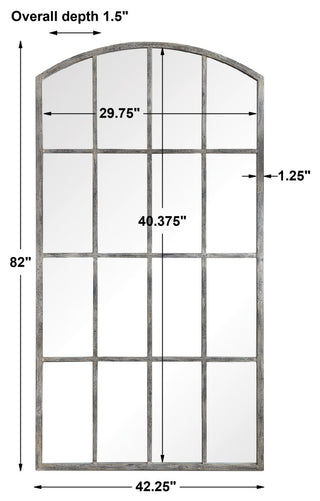 Uttermost Amiel Ivory Arched Mirror